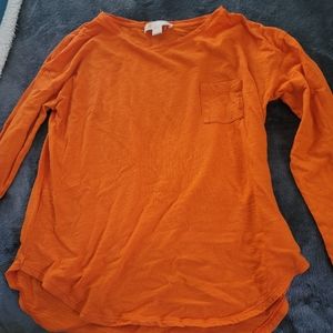 Size small MICHAEL Michael Kors orange long sleeve shirt.